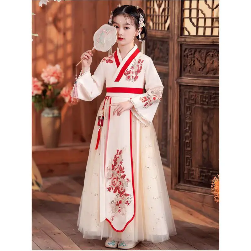 Fairy thin embroidered autumn skirt long sleeve costume dress autumn