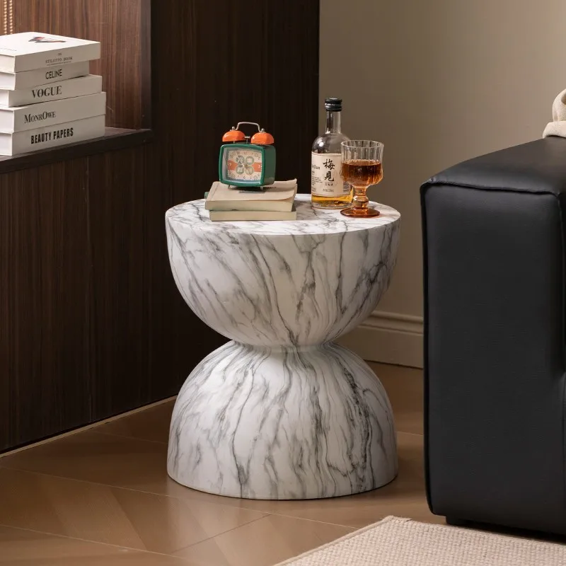 Sofa coffee table bedside table  corner table modern imitation marble creative edge few bed and breakfast living room designer