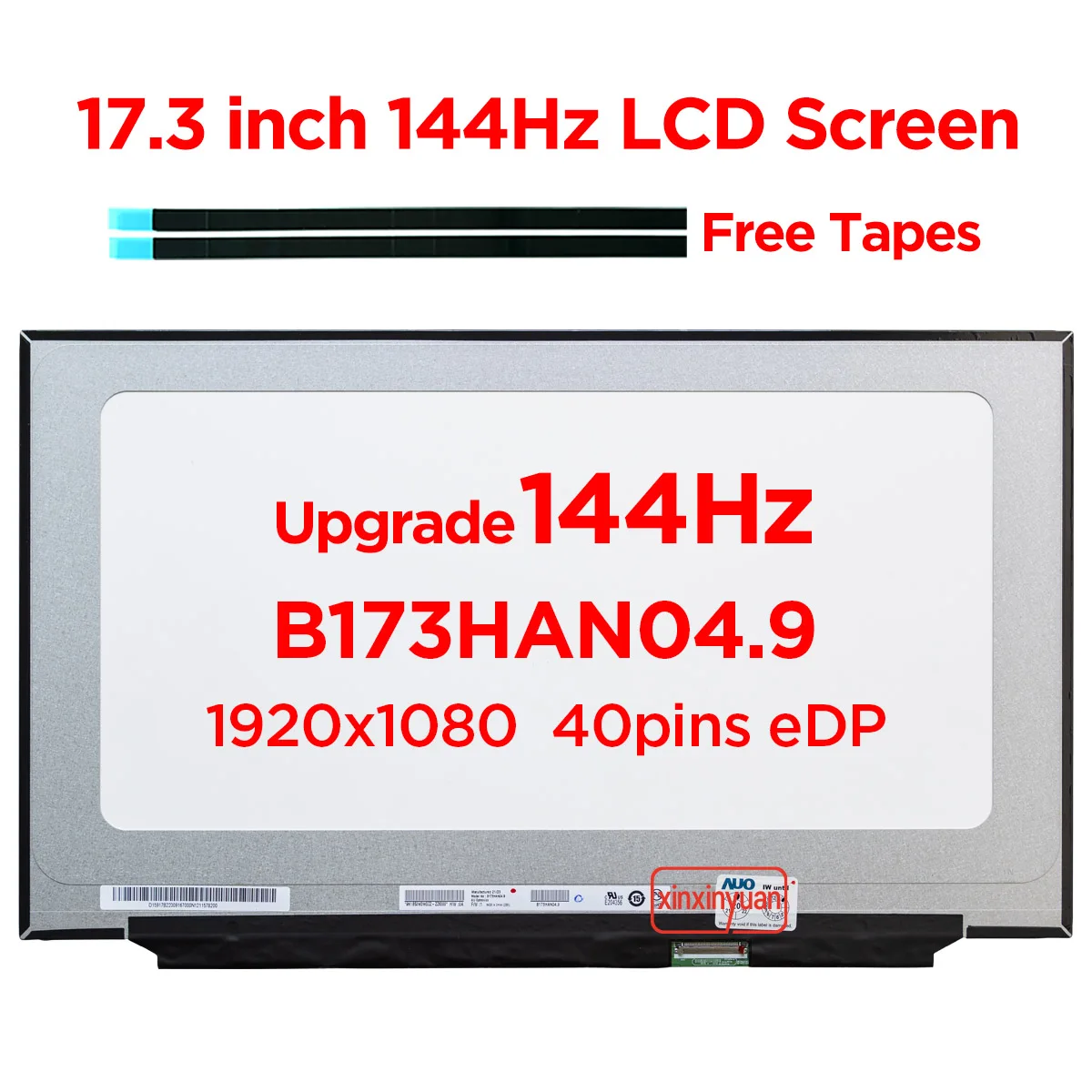 17.3 Inch 144Hz Laptop LCD Screen B173HAN04.9 B173HAN04.5 for ASUS TUF FA706 FA707 FX705 FX706 FX707 Display Panel 40pins eDP