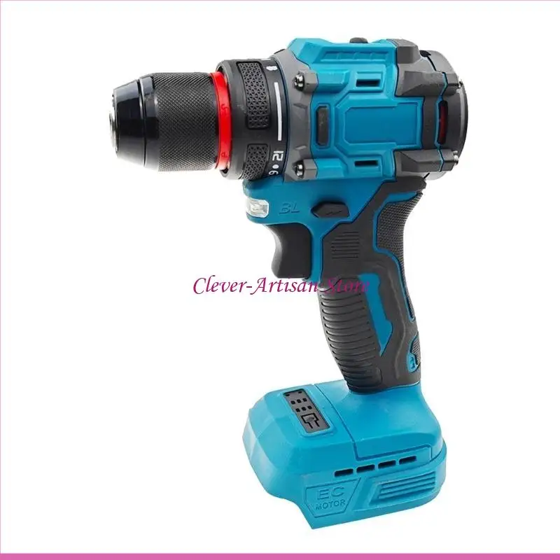 E06B POWERBOOT Draadloze boor 20V Elektrische stroomboor handheld Drill Boor Driver Tool Variabele snelheid Borstelloze -boor