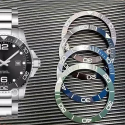 Tilt 38.6mm * 31.3mm Thickness 1.7mm Various Bezel Ceramics Bezel Watch Insert Replacement to Longines Conquest Surface