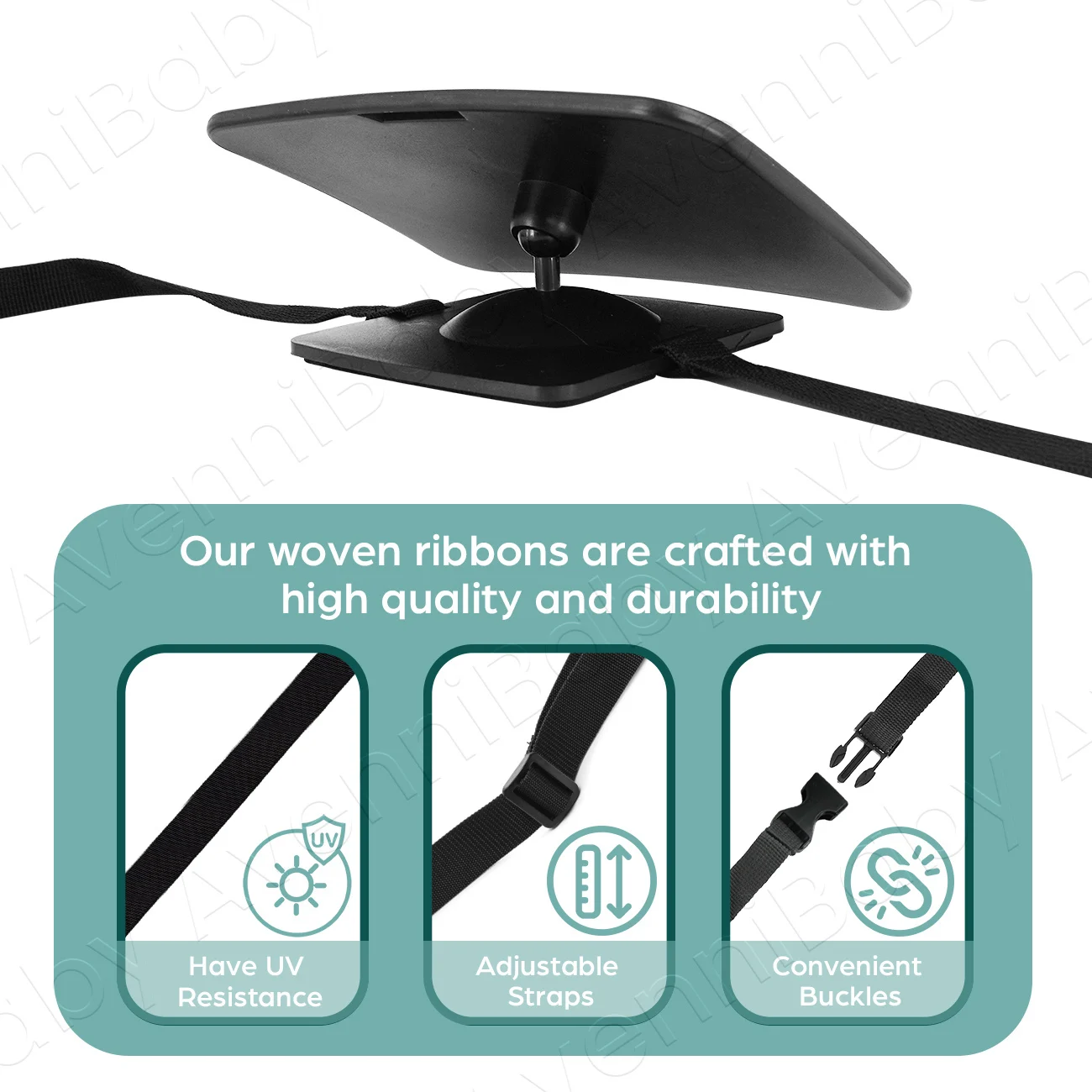 2PC 베이비 카 미러 세트 클립온 전방향 거울 및 360도 회전 거울 포함 °   회전 가능한 파손 방지 자동차 좌석 거울 후방 시야용