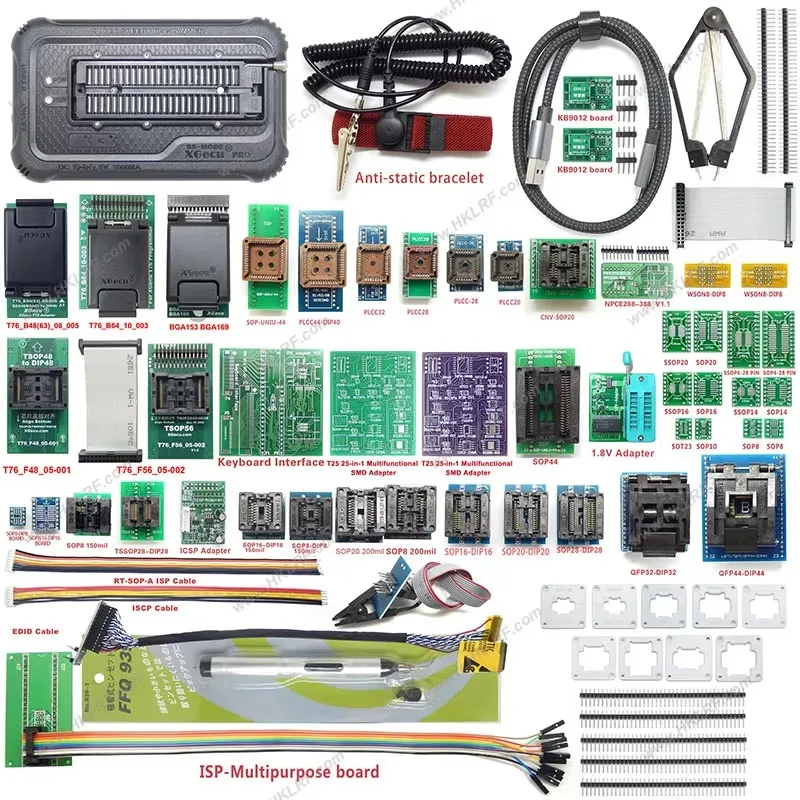 Gold SellerFULL XGecu T76 USB IC Programmer NAND/EMMC/MCU/ISP Programming Machine + 55Adapters BGA48 BGA63 BGA64 BGA169