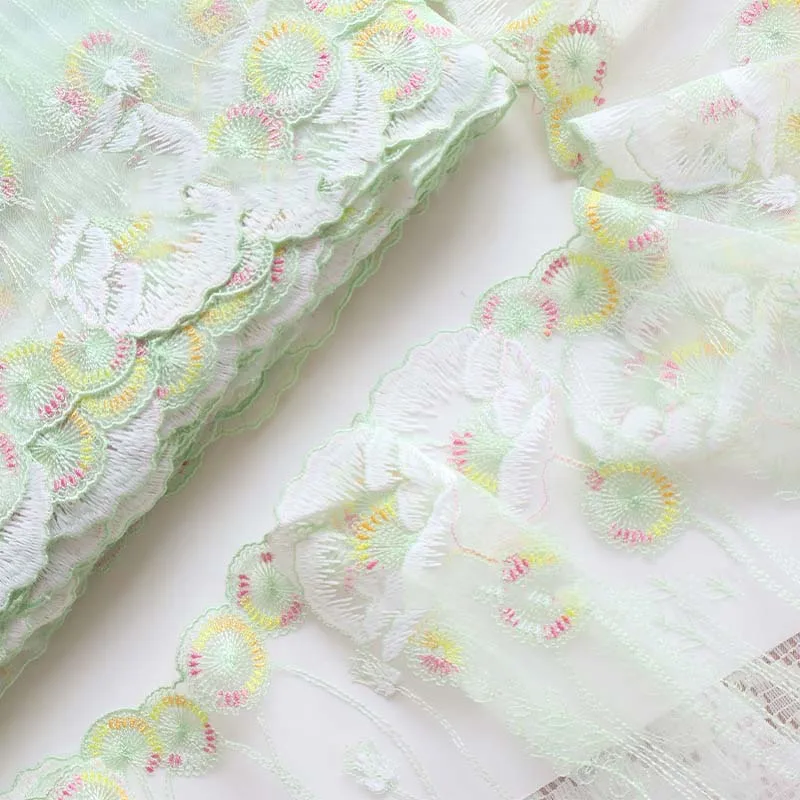 

16Yards Polyester Embroidery Lace Trim Skirt Hem Underwear Sewing Craft DIY Apparel Fabrics Lace Lingerie Accessories