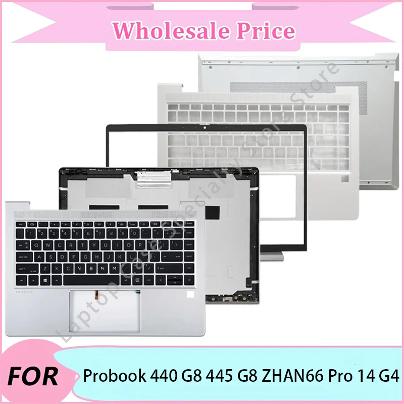 

NEW For Probook 440 G8 445 G8 ZHAN66 Pro 14 G4 Laptop LCD Back Cover/Front Bezel/Upper Palmrest/Bottom Case/Keyboard