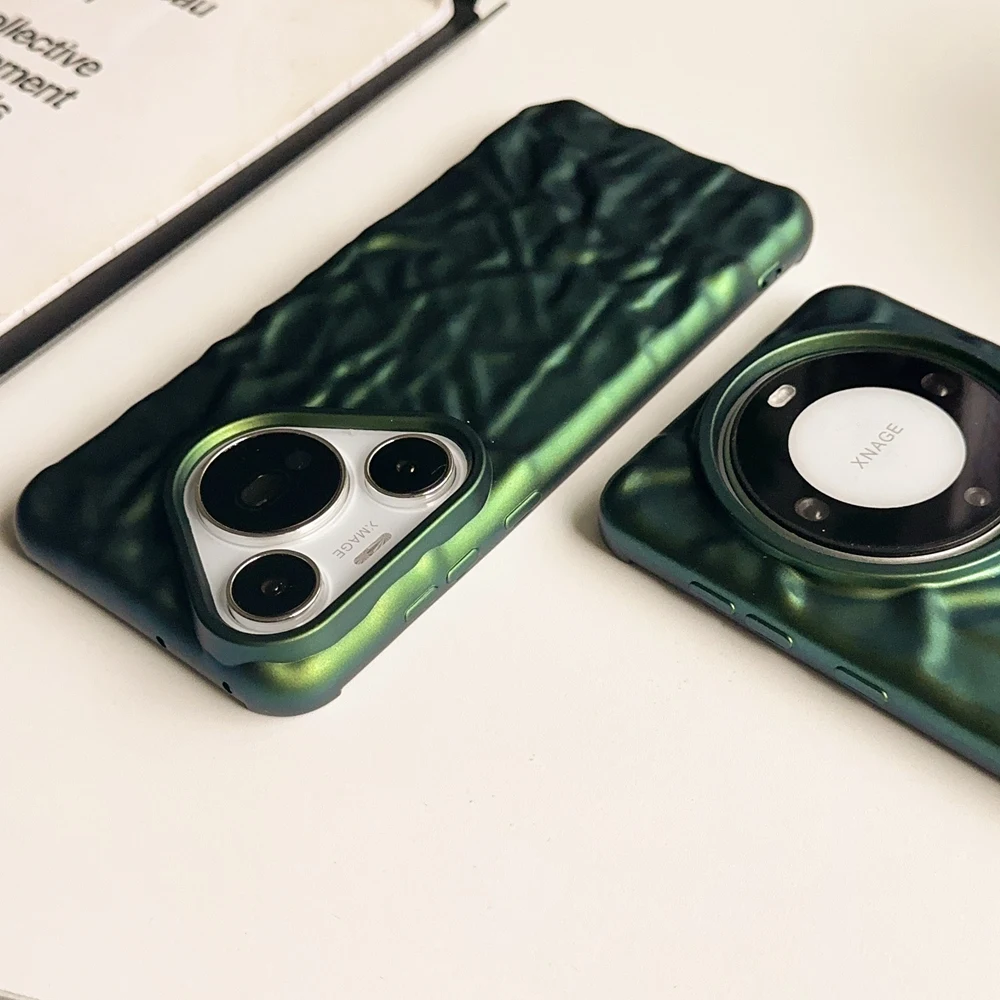 Mamba Green Huawei P40 P50 P60 P60 Pura 70 Ultra Mate 30 40 50 60 Pro Plus pokrowiec 3D fałdowany miękki, odporny na wstrząsy miękki pokrowiec