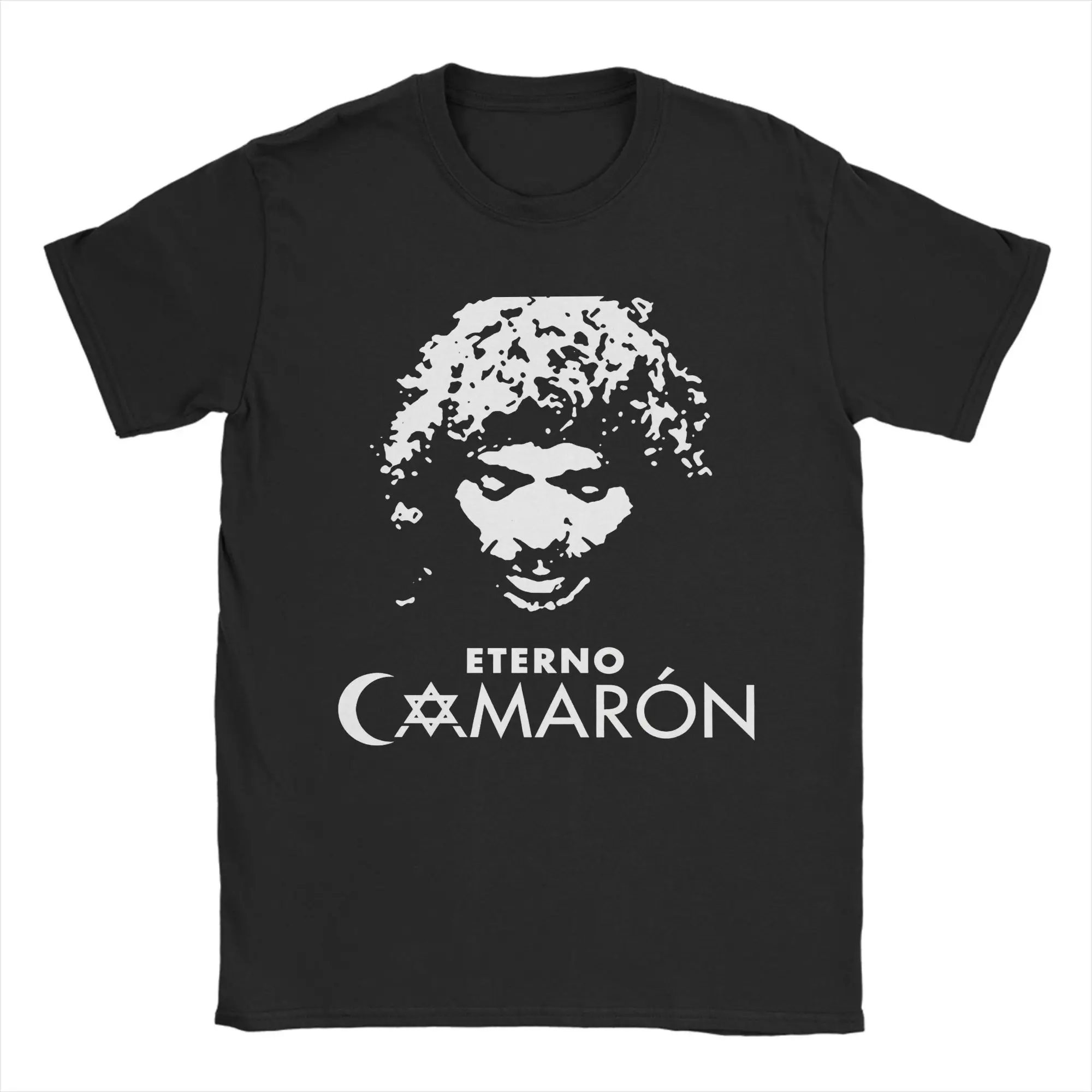 Camarons De La Isla الفلامنكو المغني تي شيرت للرجال تي شيرتات قطن س الرقبة جزيرة الروبيان تي شيرت الملابس الجرافيك المطبوعة
