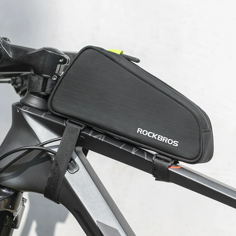 ROCKBROS Lokaler Versand Fahrradtasche 1,1L Handyhülle Leichte Fahrradtaschen MTB Rennrad Vorderrohr Rahmen Fahrradtasche