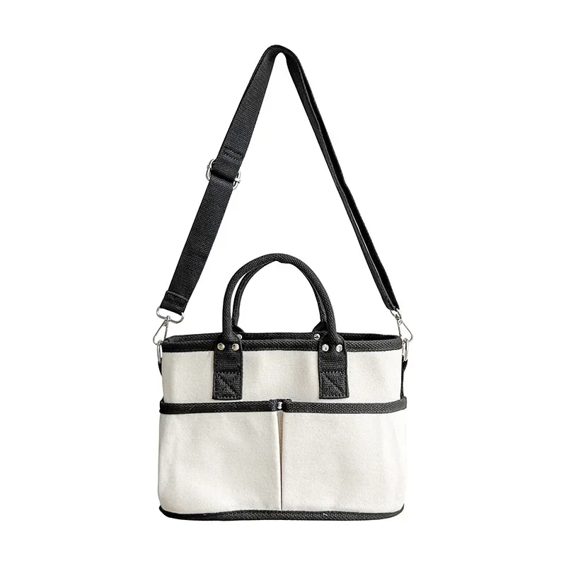 Commuter Large Capacity Tote Hand Bag Shoulder Crossbody Bolsos Mujer Canvas Bags Wide Strap Bolsa 2024 New Square Bolsas