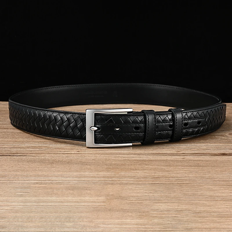 ceinture-pour-homme-fabriquee-a-la-main-en-cuir-de-vachette-veritable-de-premiere-qualite-avec-boucle-en-cuir-veritable-et-tressage-en-acier-inoxydable
