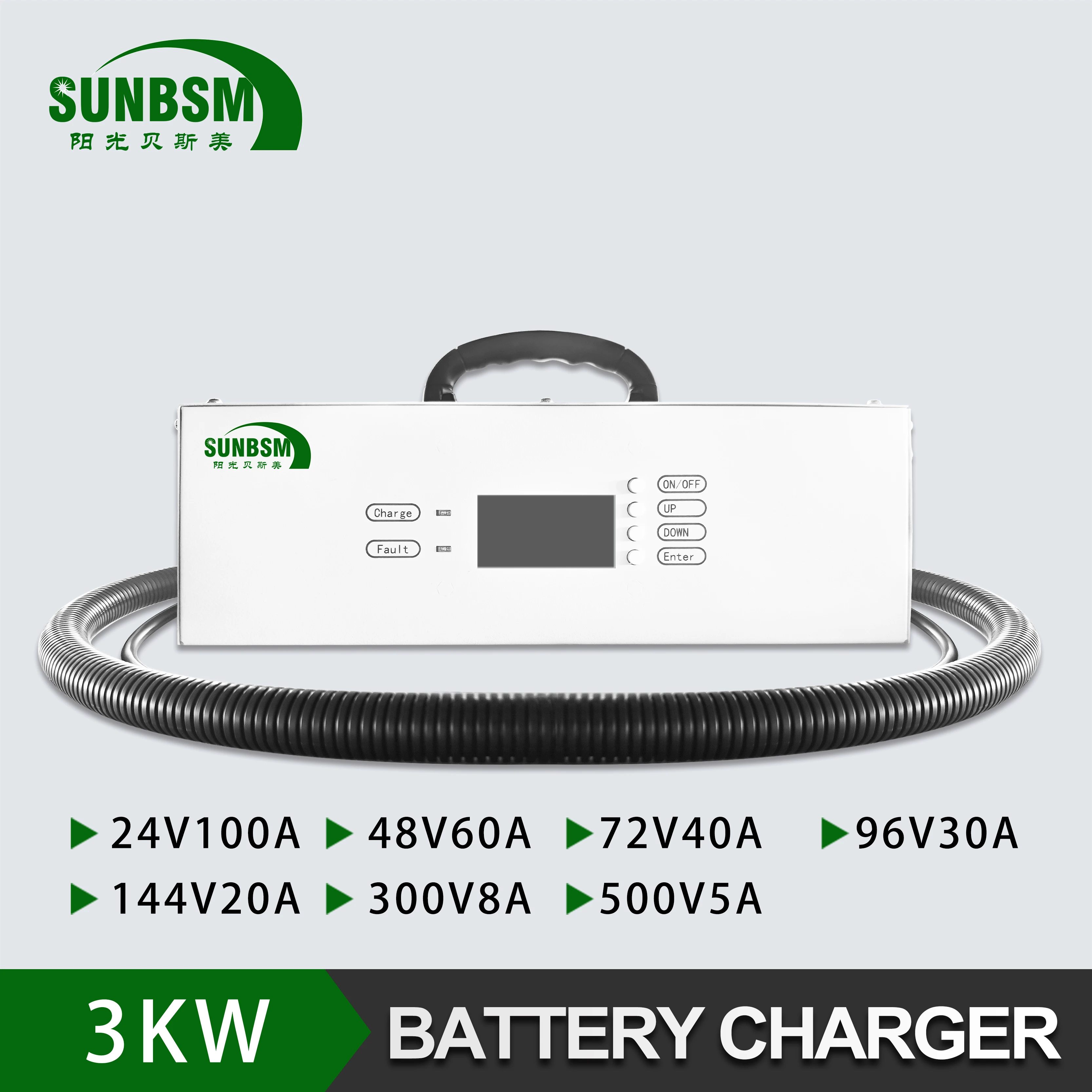 3kw  24V 100A Portable Automatic Battery Charger Fast Charging Station