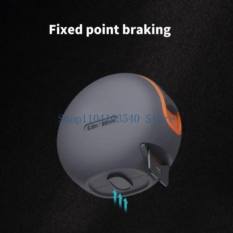 02DC Coated Steel Tape Measure with Brake Control, Clear Scale Face and Rubber Grip for Layout and Fitting Tasks Daily