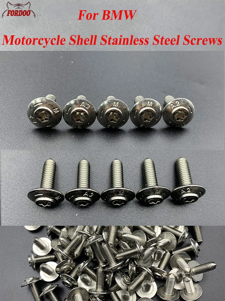 Für BMW Motorrad Shell Edelstahl Schrauben R1300GS F900GS Abenteuer R1200GS R1250GS R1200RT S1000XR RR S1000R F750GS F850GS – Detail 1