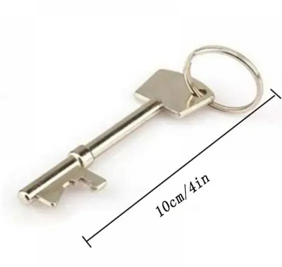Portable Keychain Beer Opener - 1PCS Metal 2-in-1 Tool with Hangings Ring, Perfect for Home & Travel