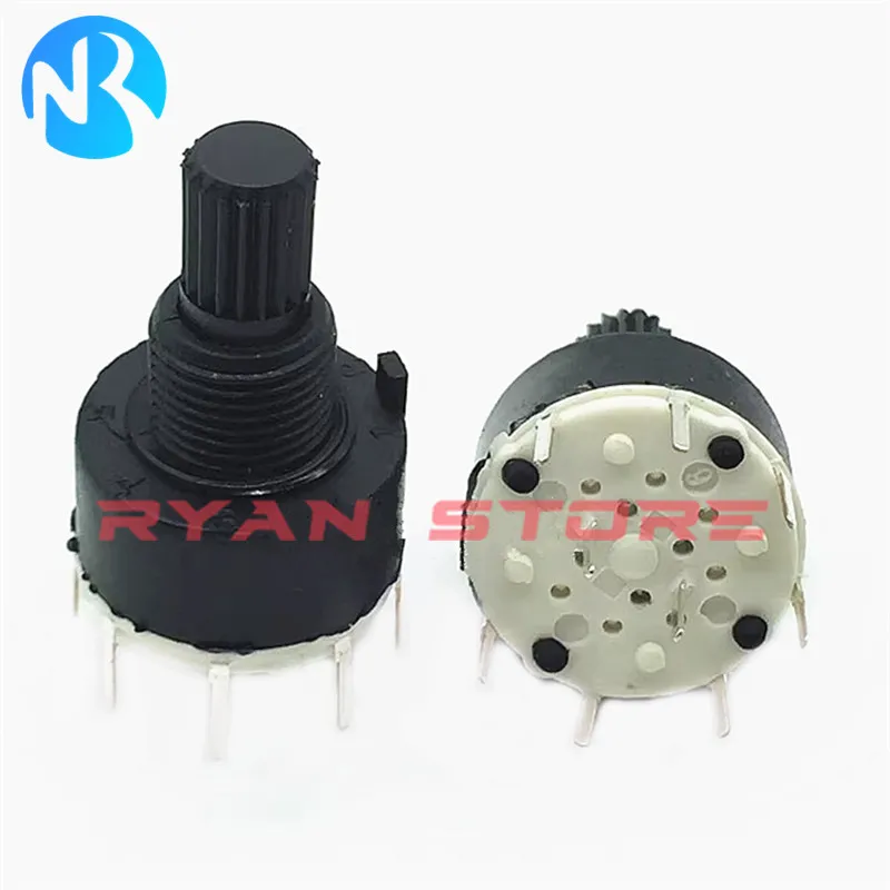 2PCS SR16MM Plastic Rotary Band Switch 1 Pole 5 6 8 Position 16mm Handle Length 15MM Axis Band Switch SR-16 2 Pole 3 4 Position