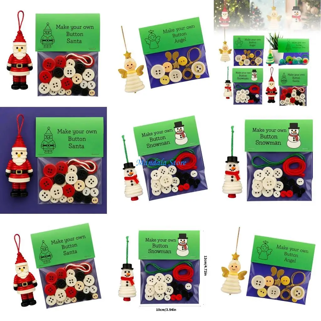 

U2JC Complete Christmas Craft Set For Handmade Tree Decorations Family Classroom Activities All Materials Included