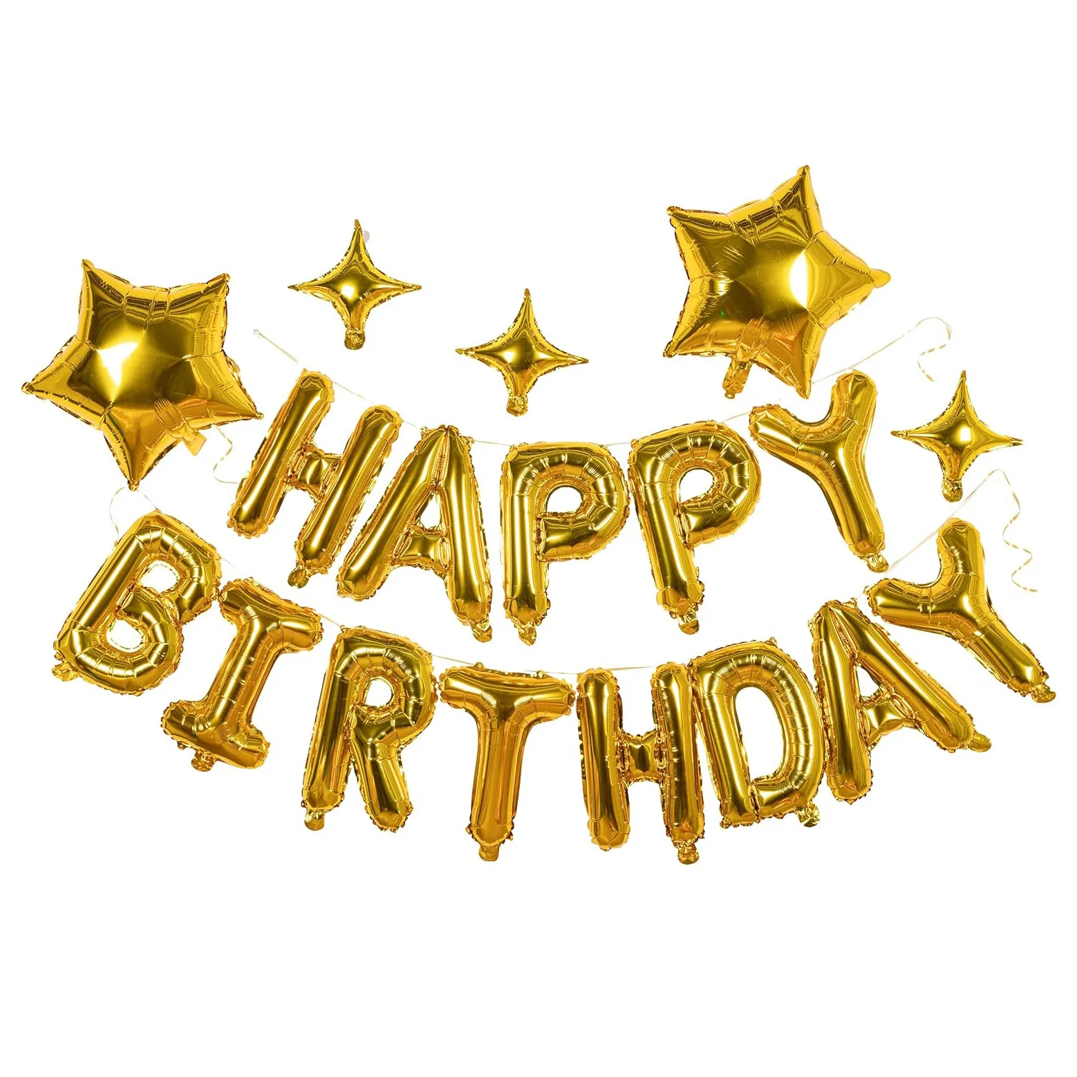 16-Zoll-Buchstabenballon „Happy Birthday“, Sternballon, geeignet für die Geburtstagsparty-Kombination von Kindern und Erwachsenen – Detail 7