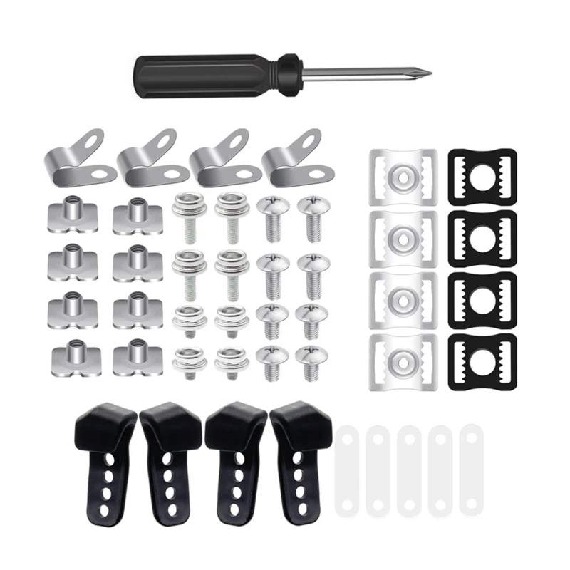 

60 Pcs Helmet Repair kits Football Hockey Helmet Hardware Clip Gasket Screw Nut