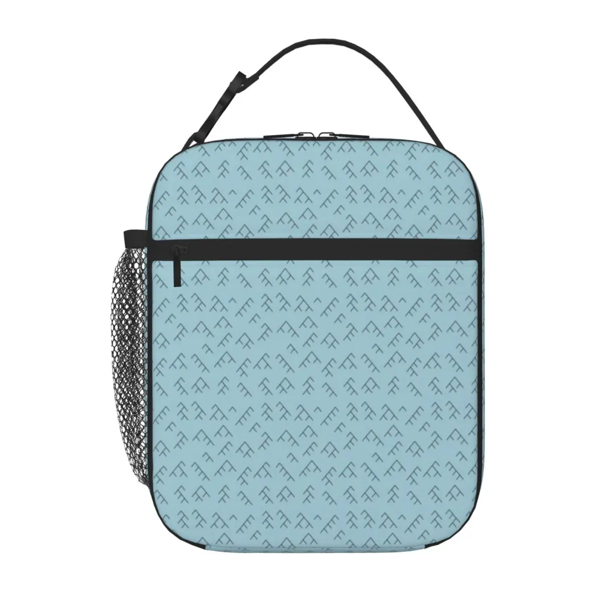 Hot Sale Tree Diagram Scarf - Light Blue And Black Multifunctional Insulated Food Bag Daycare Meal Insulated Tote