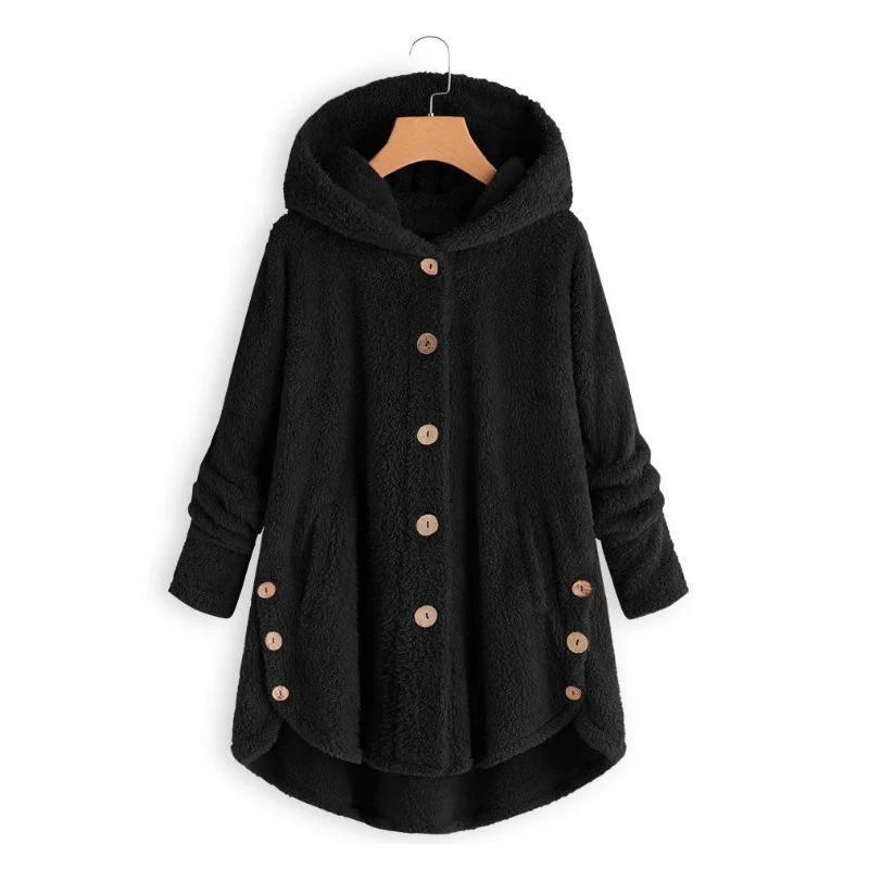 Autumn Winter Women Fur Coat Plus Size 5XL Covered Button Furry Faux Fur Coats Women's Long Loose Soft Faux Fur Coat Overcoat