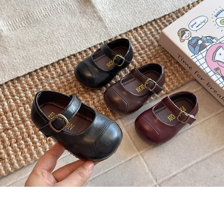 Baby-Flachschuhe, einfarbig, vielseitige Lauflernschuhe für Kleinkinder, runde Zehen, weiche Sohle, 2026, brandneue Prinzessinnenschuhe für Mädchen, rutschfest – Detail 2