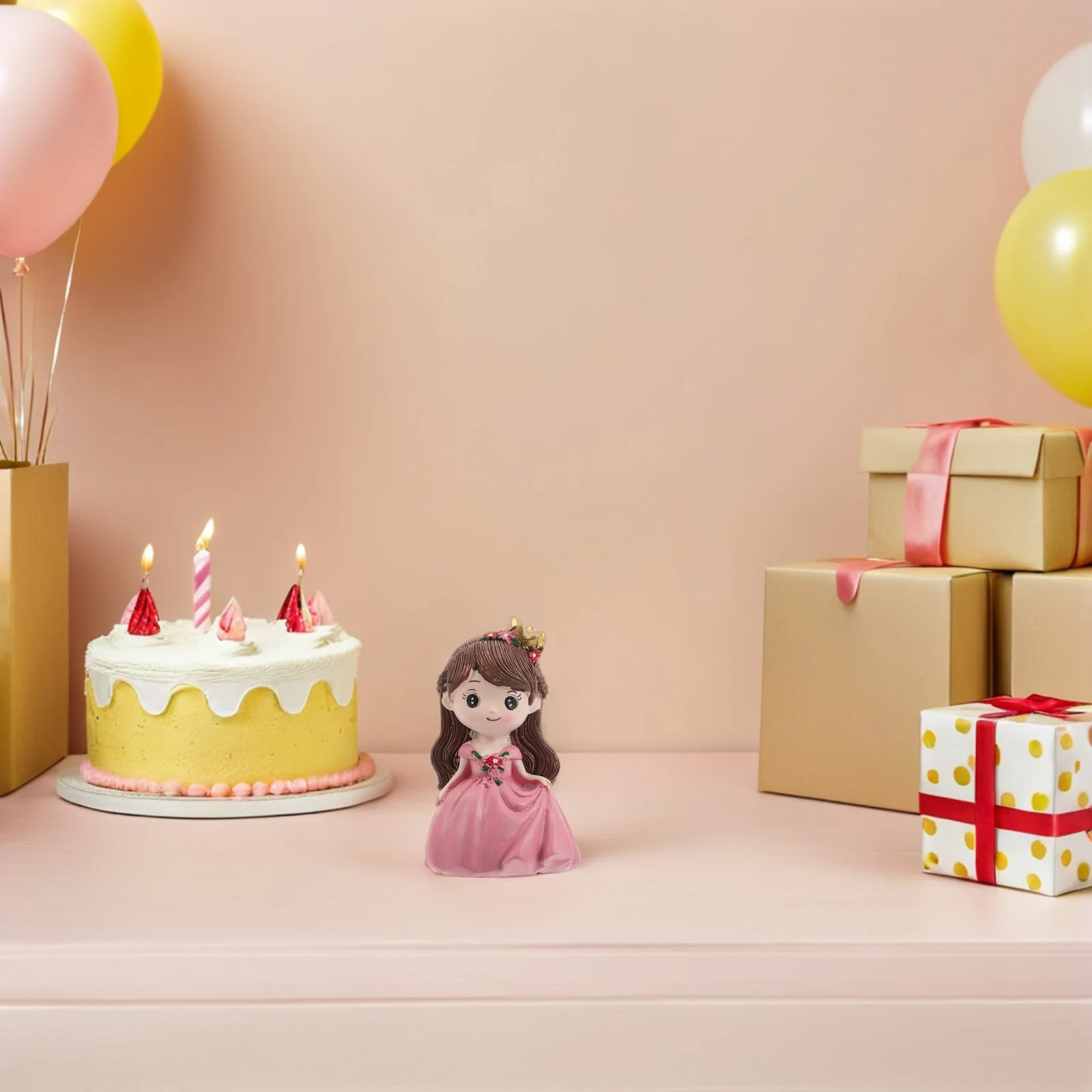 

Car Decorations Cake Ornaments for Birthday Little Princess Figurine Topper