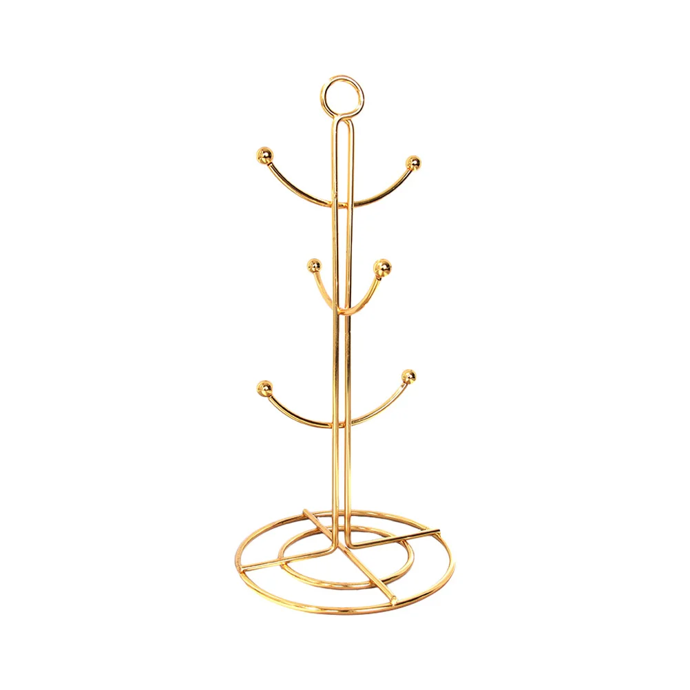 

Cup Storage Rack Iron Practical Household Draining Stand Cups Dry Style Suitable Club Bar