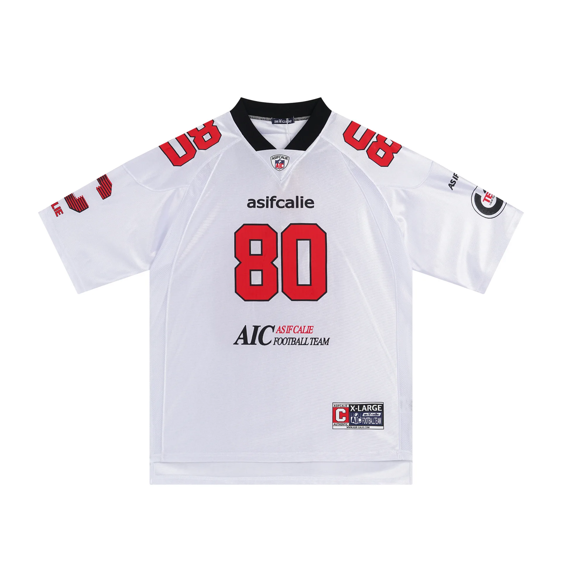 

Asif Calie Корейский топ в американском стиле, винтажная футболка в стиле колледжа с цифровым сетчатым лоскутным джерси и короткими рукавами