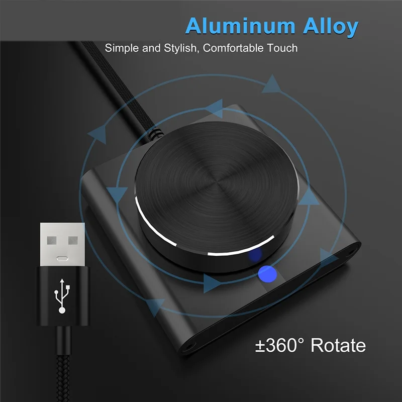 

【Flash Sale】USB Volume Control Knob External Audio Adjuster With USB Cable For PC Speaker Knob Switch