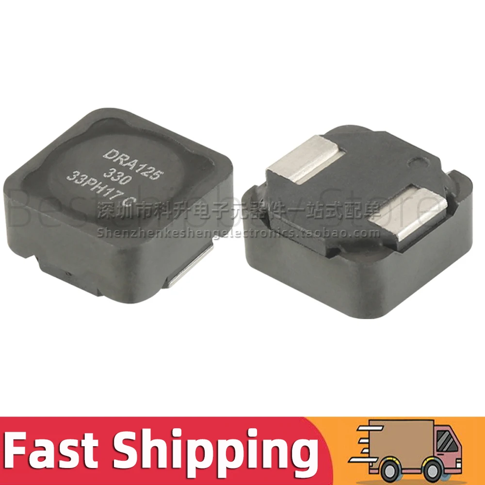 5pcs DRA125-330 DRA125 330 Molding Choke Inductance 33uH 3.19A 3A High Efficiency Shield Power Inductor Automotive Grade