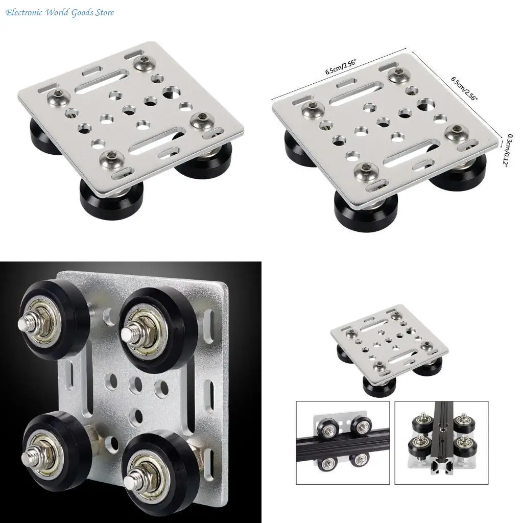 

A3PD Gantry Plate for CNC and 3D Printer Parts with Black Wheel 3D Printer