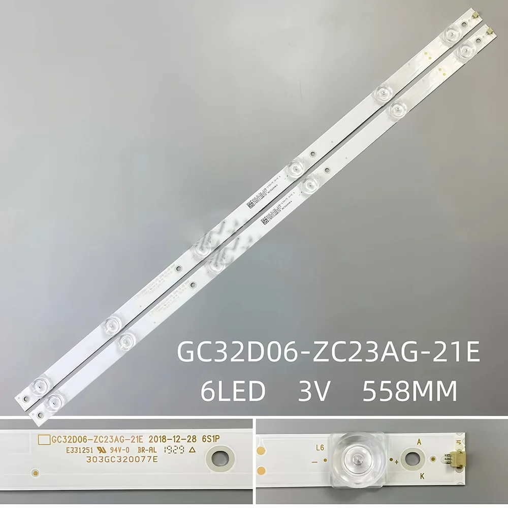 2PCS 6LED LED backlight strip for TV LE32A31 GC32D06-ZC22AG-20E 303GC320055E