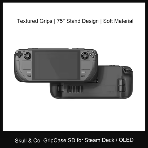 Skull &amp; Co. GripCase SD Protective Case Standable Cover Soft Material Shell for Steam Deck EDC Case Carring Bag for Steam OLED
