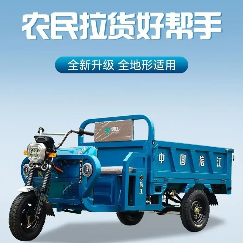 for Load King Customized Electric Tricycle Truck High Power Household Agricultural Three Wheeled Battery Cargo Vehicle