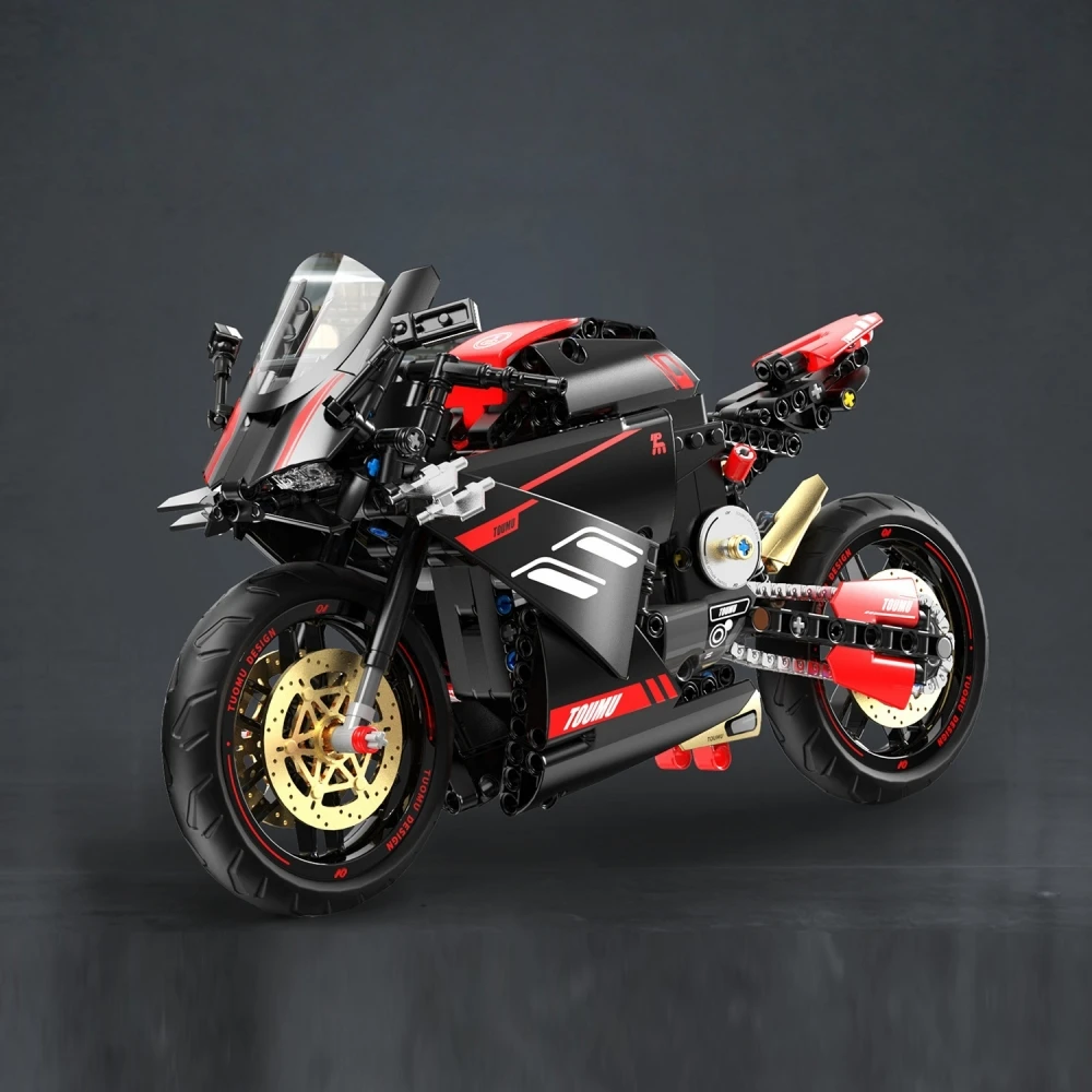 426 pçs v4 kit modelo de motocicleta 1:5 escala técnica moc blocos de construção resistente desktop colecionável adultos presente