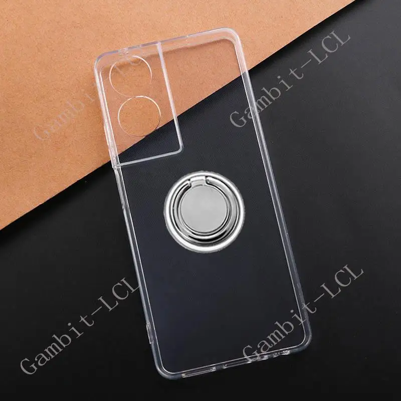 For TCL 40 NxtPaper 4G 40 SE XL X XE 5G Back Ring Holder Bracket Phone Cover TPU Soft Silicone Case On 406 305i 305 306 408 405