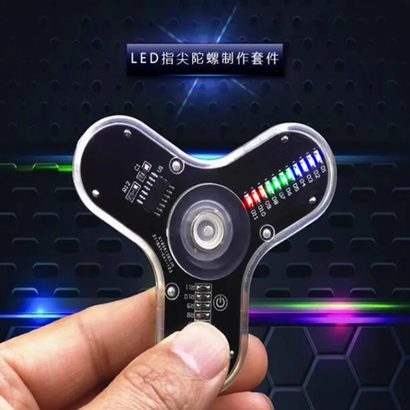DIY Fidget Top Kit Fingerspitzen-Gyros mit LED-Licht DIY Lötprojekt Praxis Lötmontage DIY Elektronik-Kit