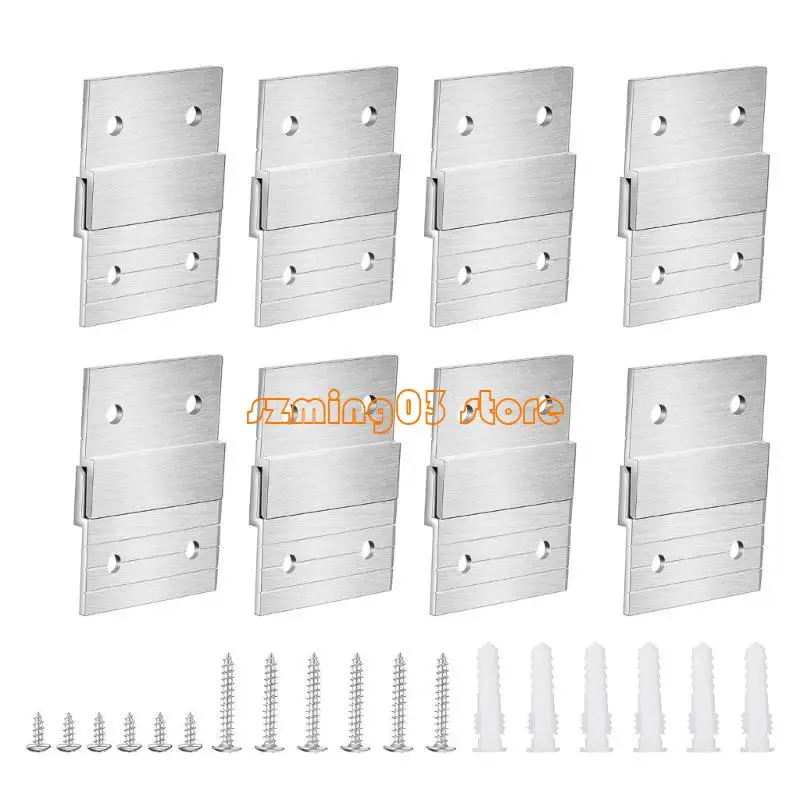 H9EC Interconnesso French Cleat Z Hanger Alluminio Fante Organizzazione Home Organizzazione Strumento 8 coppia per arte e