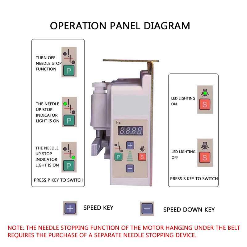 Sewing Machine Energy-Saving Silent Motor 550W Flat Car Hanging Double Needle Overlay Industrial 220V Speed Regulation