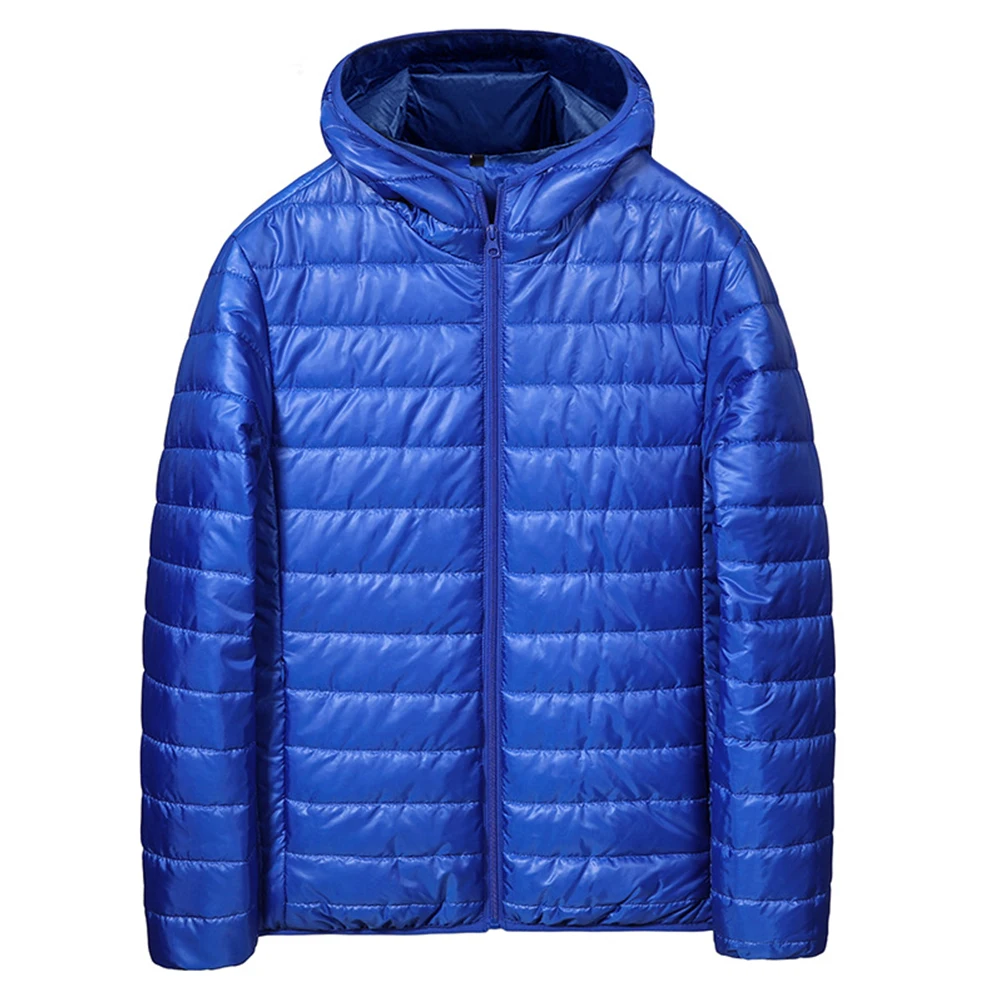 Mens Winter Warm Puffer หนา Hooded Outwear Coat เสื้อแจ็คเก็ตกีฬาเบาะ