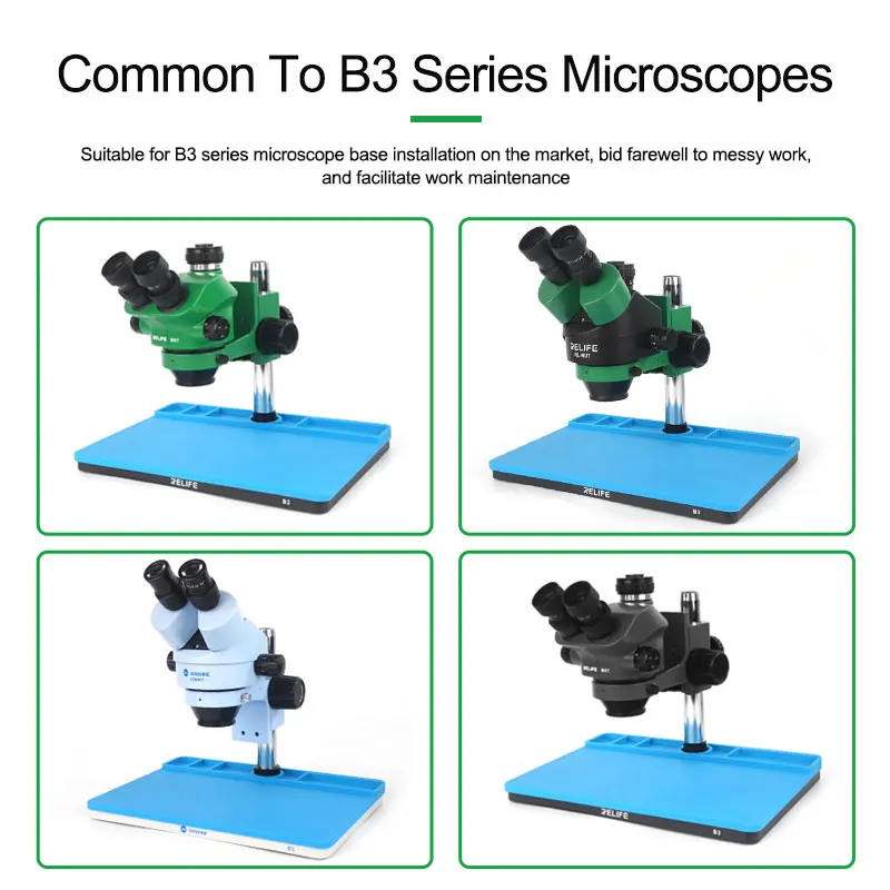 RELIFE RL-004I Microscope Base B3/B1 Repair Pad Insulation High Temperature Silicone Pad Welding Table Pad BGA Soldering Station