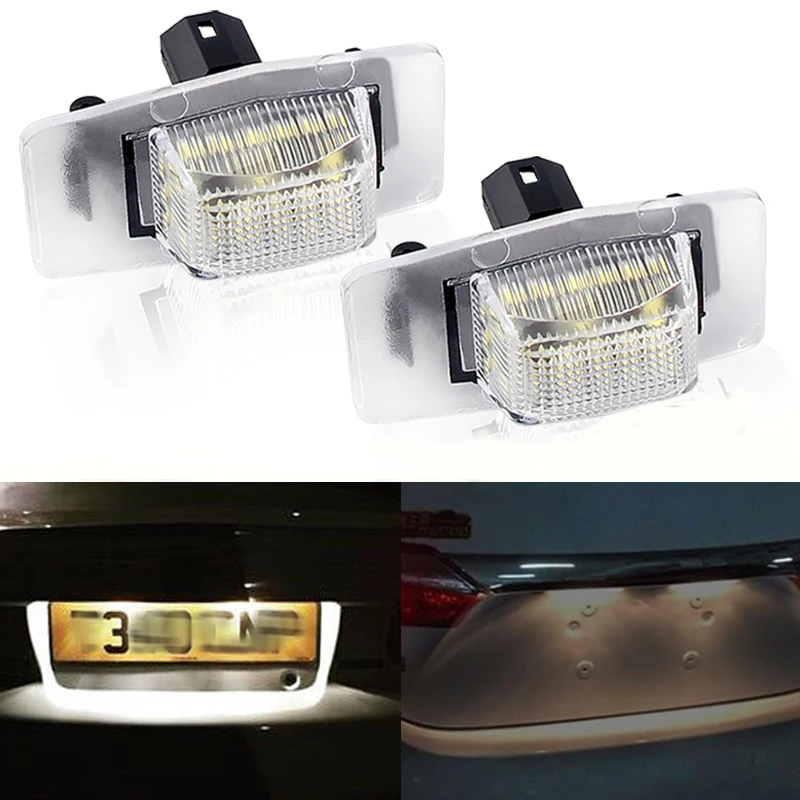 2Pcs Error Free LED License Plate Lights Number Lamp Car Accessories For Mazda MPV II Miata MX-5 Tribute Protege 323 Ford Escape