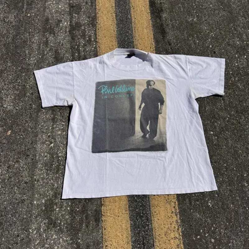 Vintage Brockum 1994 Phil Collins Both Sides Of The World Tour T Shirt Size XL