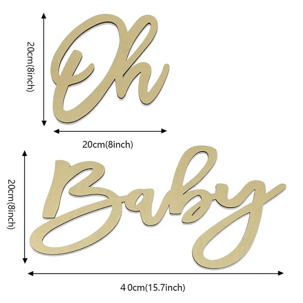 Oh Baby Decoration Gender Reveal Party Decoration Oh Baby Sign Wooden Letters Home Room Wall Decoration Baby Shower Gender