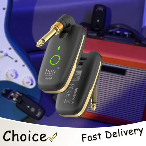 IRIN IN-80 sistema inalámbrico de guitarra transceptor amplificador de Audio transmisor de guitarra inalámbrico receptor para bajo de guitarra eléctrica