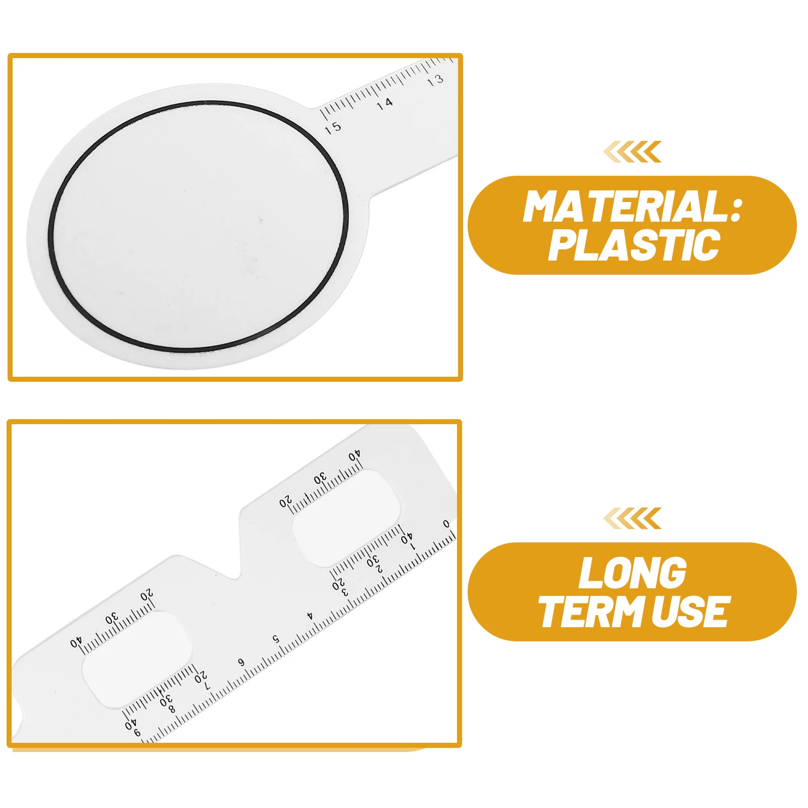

4 Pcs Pupil Distance Ruler Measuring Meter Eye Distances Plastic Checker Eyes Student Abs Eyeglass Pupillary