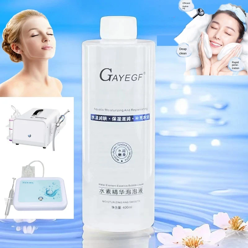 400 Ml Active Oxygen Deep Cleansing Bubble Water Miracle Mite Solution Oxygen Bubble Instrument Liquid Machine Facial Cosmetics