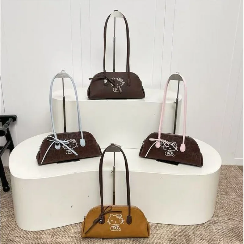 

Ретро сумка через плечо HelloKitty, женская сумка, модная ручная сумка, повседневная сумка на одно плечо, простая стильная сумка