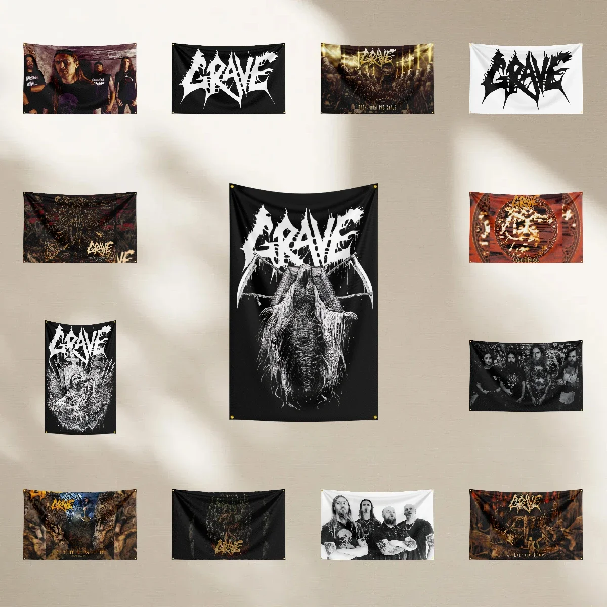 Music Band Flag for G-Gr-av-e Fans Banner campaign gathering apartment porch double stitched Decor backdrop