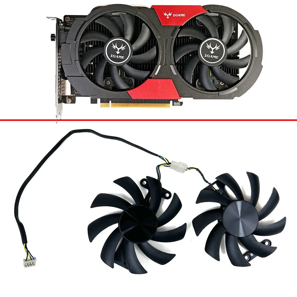 

Cooling Fan 85MM 4PIN FDC10U12S9-C iGame GeForce GTX1050Ti Vulcan U 4G EC GPU fan For Colorful GTX1050 1050TI Video Card Fan